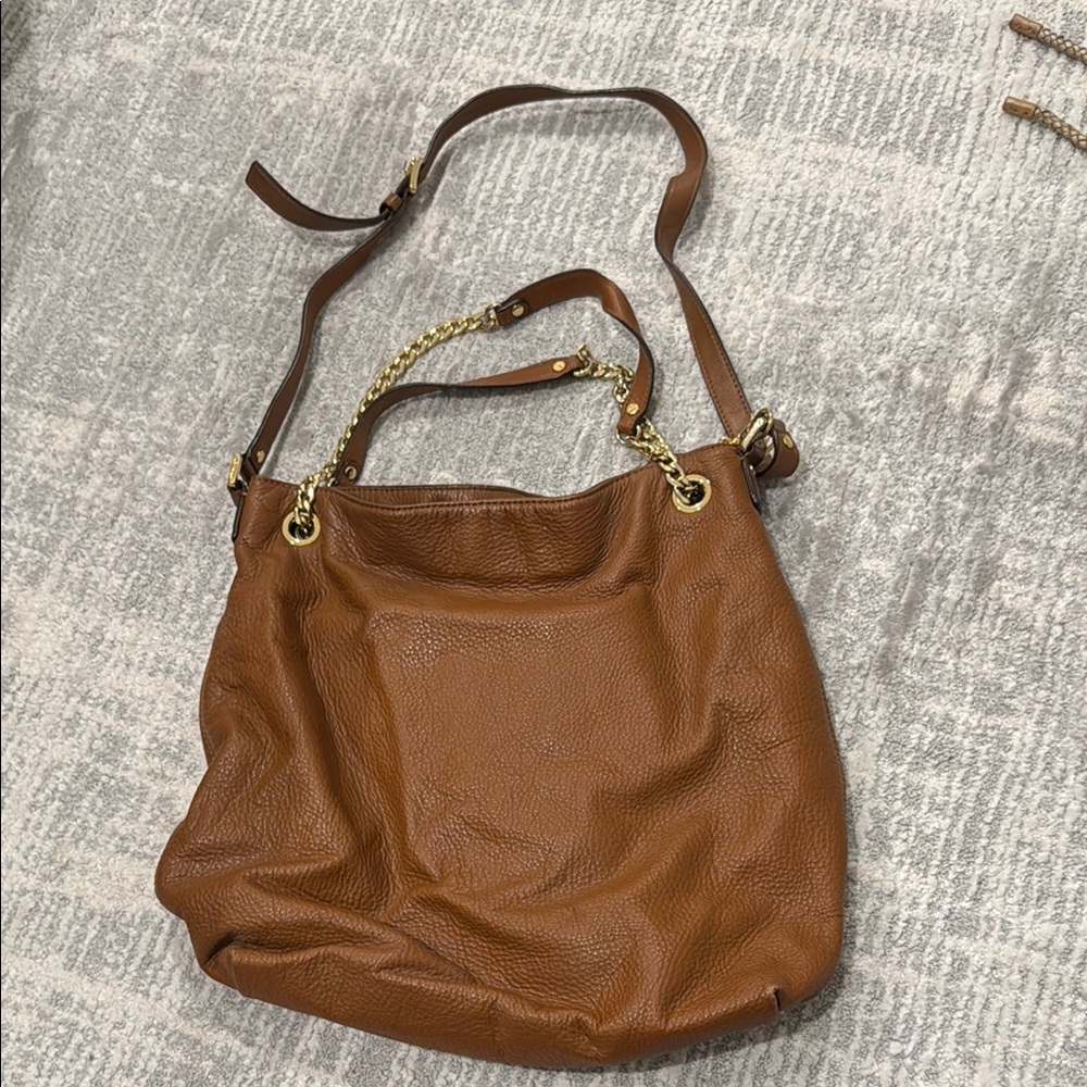 Michael Kors Brown Leather Shoulder Bag